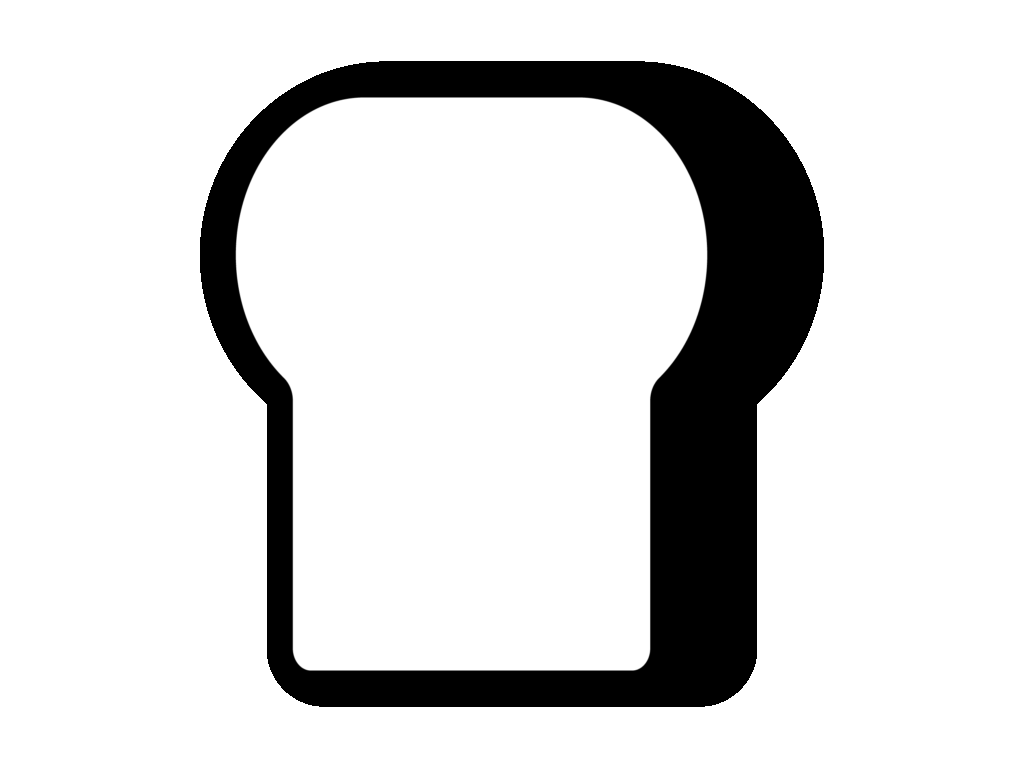 食パンのモノトーンイラスト