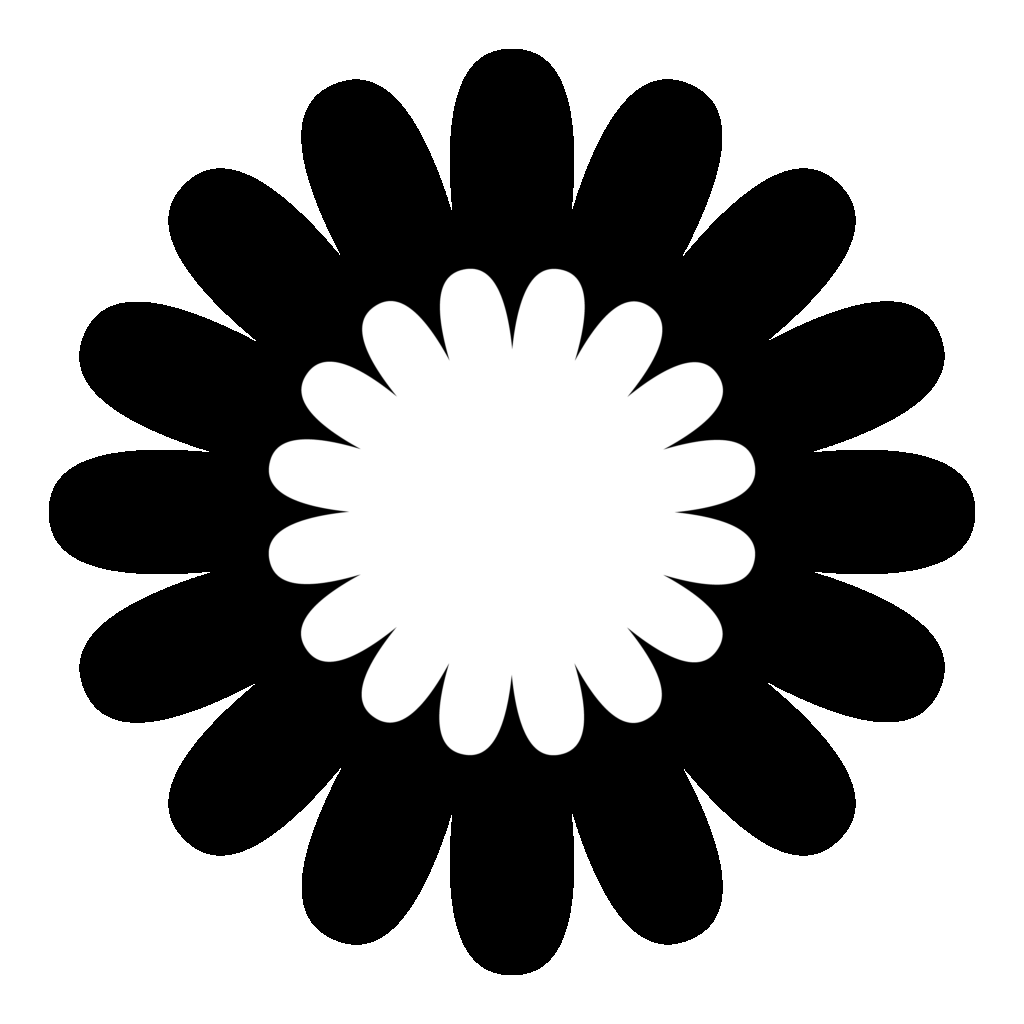 タンポポのモノトーンイラスト
