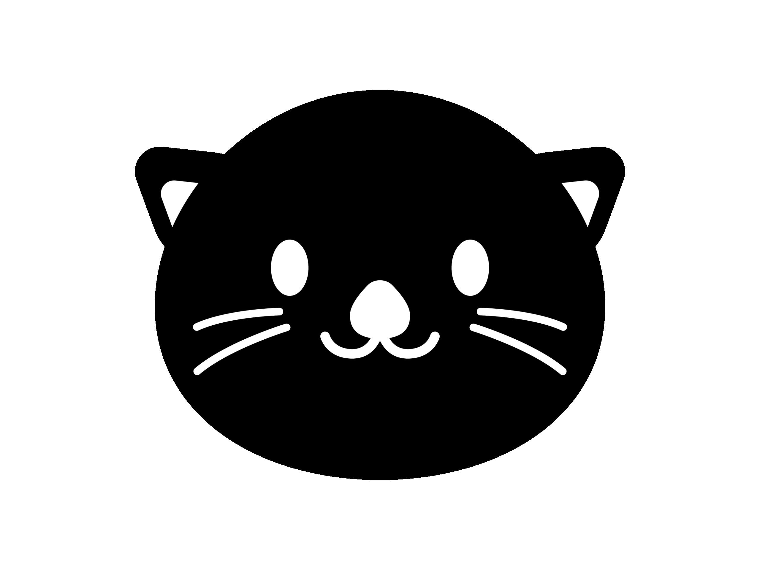 ラッコのモノトーンイラスト