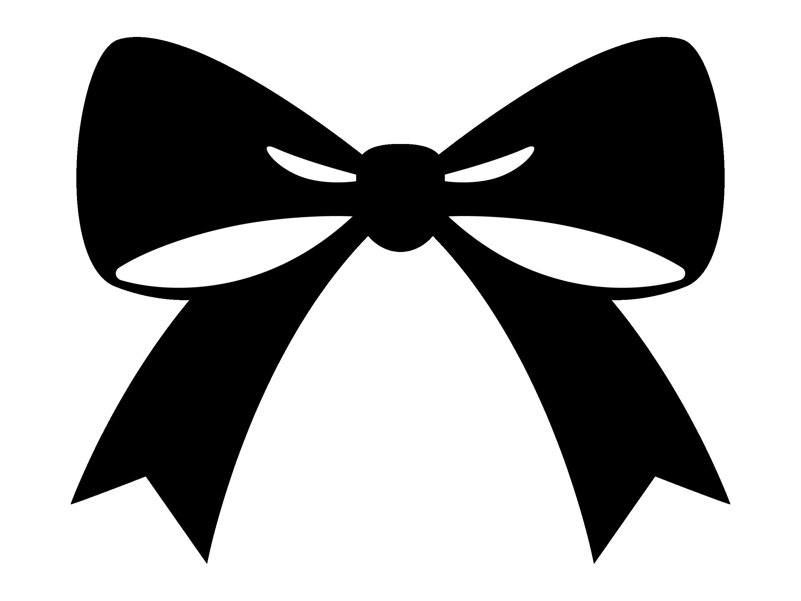 シンプルなリボンのモノトーンイラスト